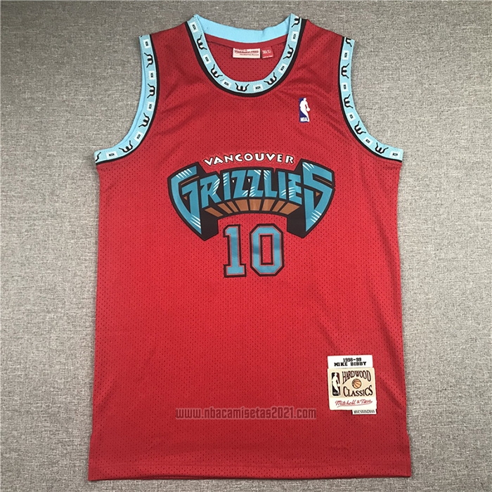 Camiseta Memphis Grizzlies Mike Bibby #10 Mitchell & Ness 1998-99 Rojo